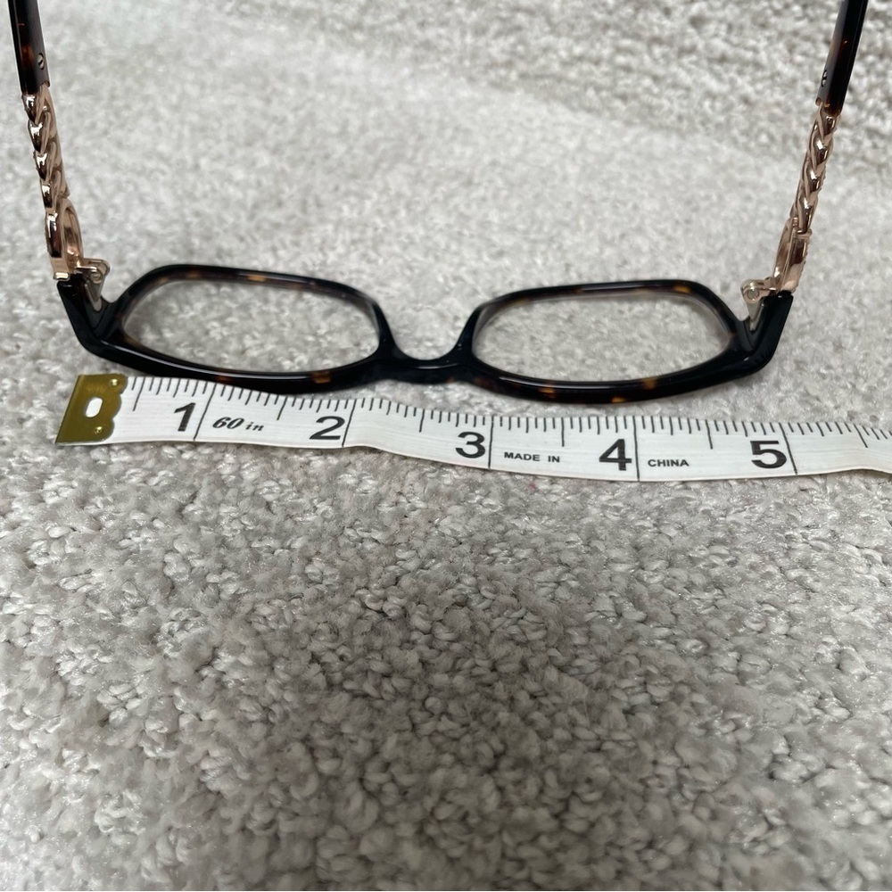 GUESS Tortoise Plastic Gold Tone Rhinestone Optical Eyeglasses Frame 51-17-135 - Picture 10 of 12